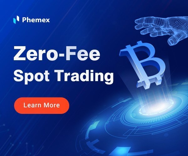 Phemex - zero fee spot trading