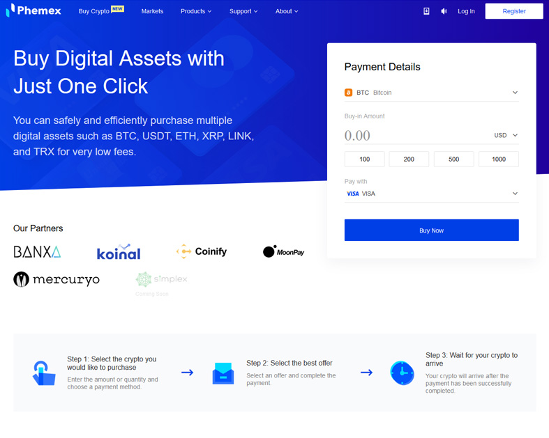 Buy Cryptocurrency with One Click
